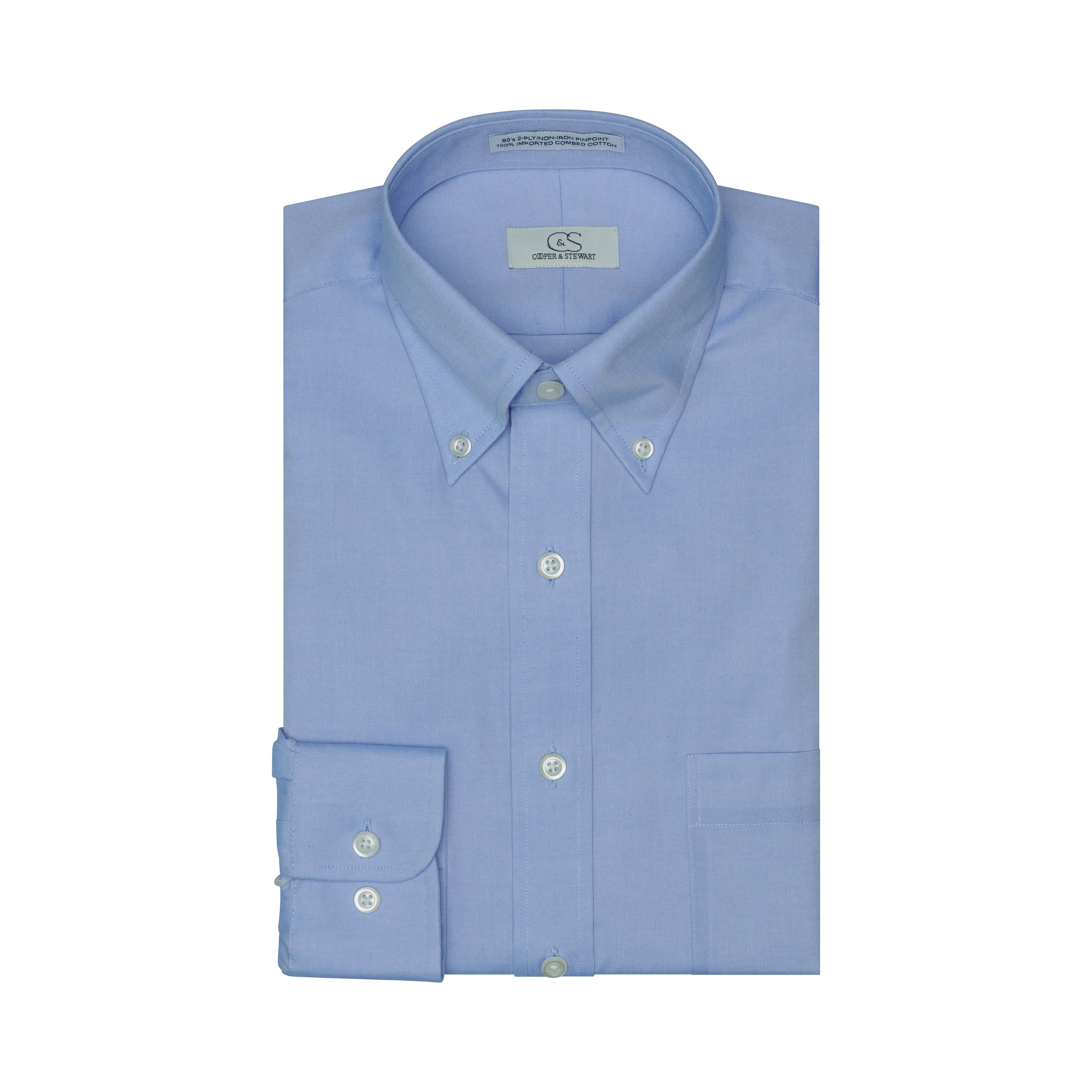 002 BD - Blue Button Down Collar