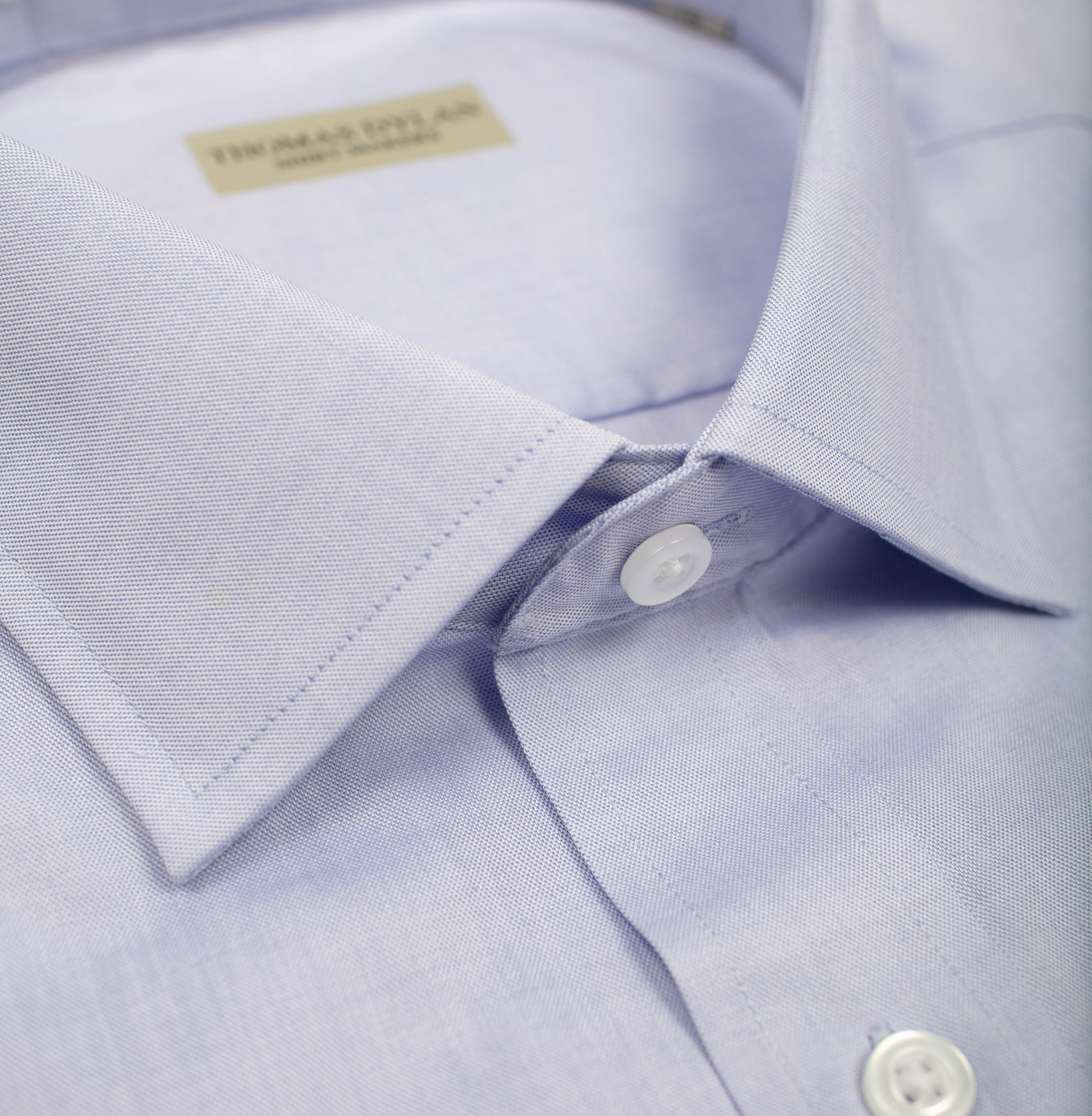 224 TF SC - Thomas Dylan Blue Tailored Fit Spread Collar