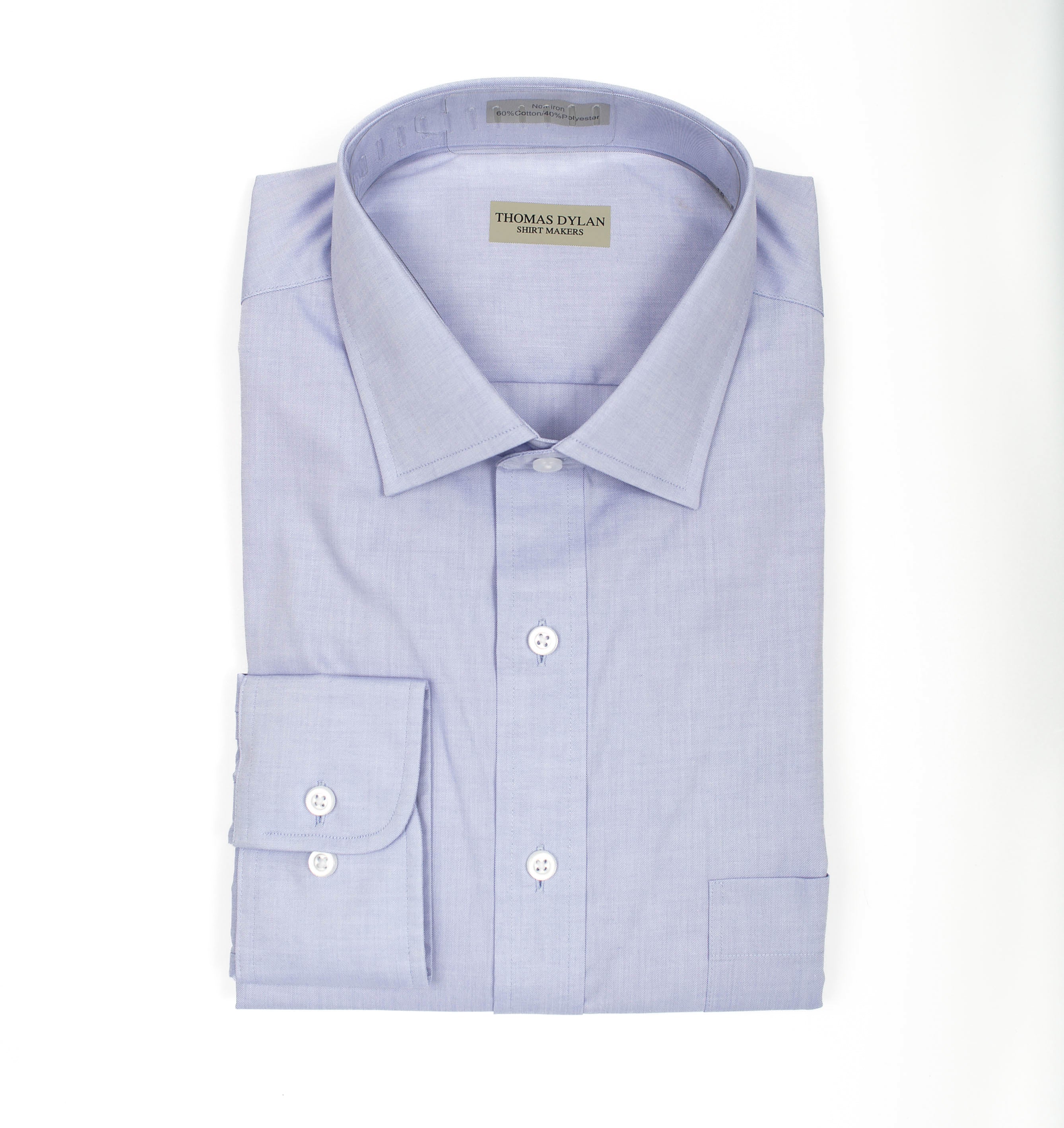 121 TF SC - Thomas Dylan Blue Tailored Fit Spread Collar