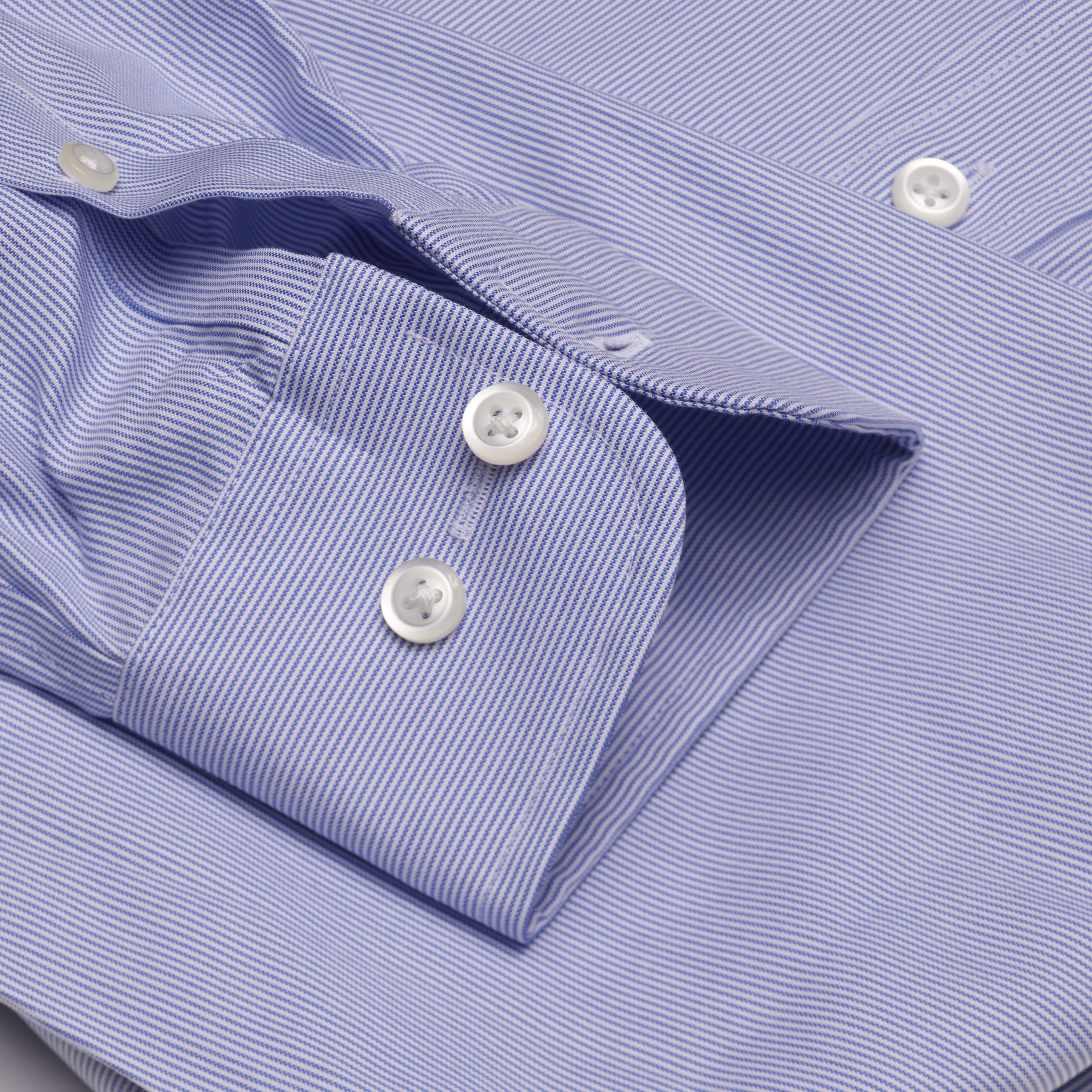 049 BD - Blue Fine Line Stripe Button Down Collar