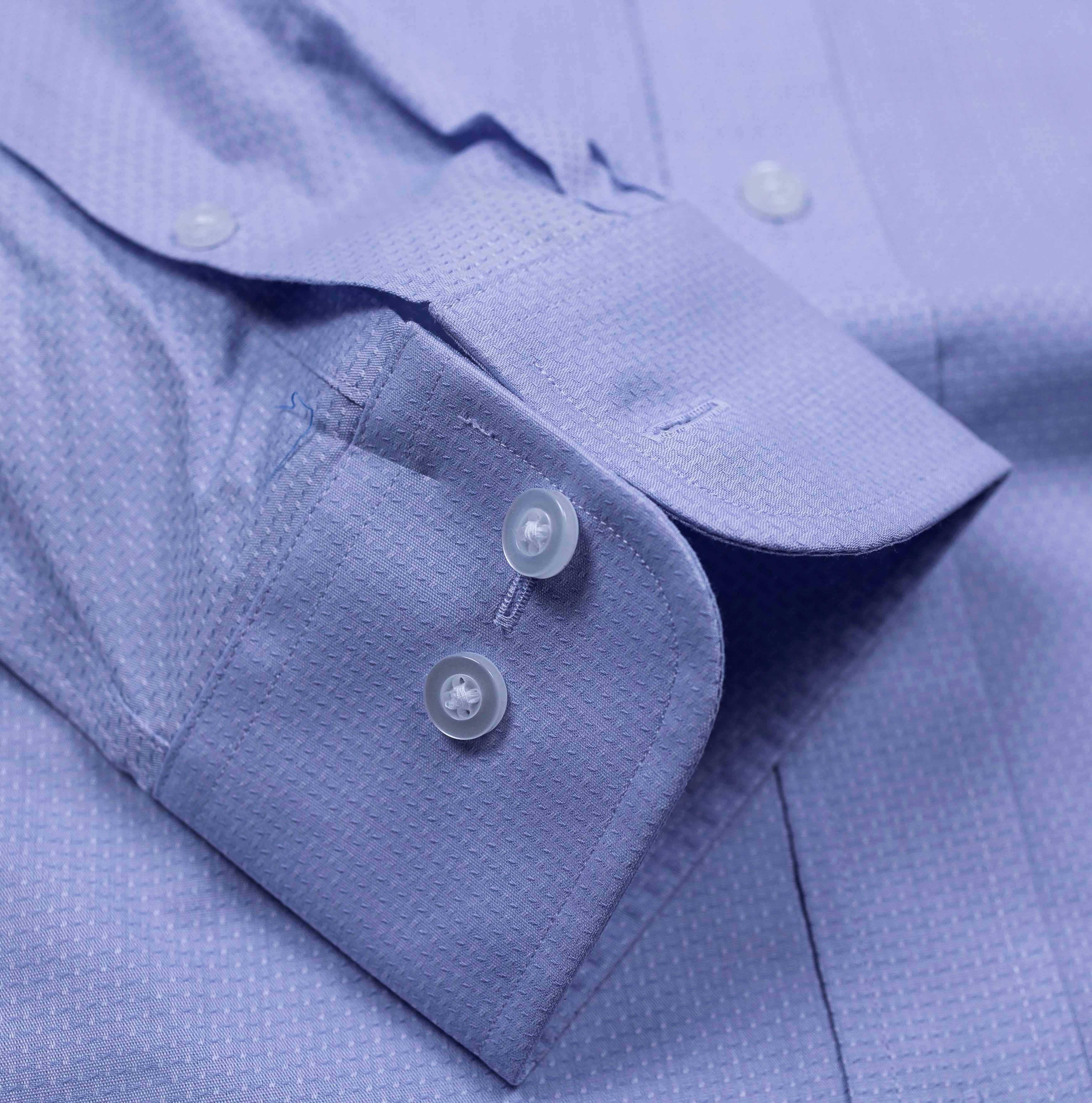 149 TF SC - Lavender Tonal Crash Weave Tailored Fit Spread Collar