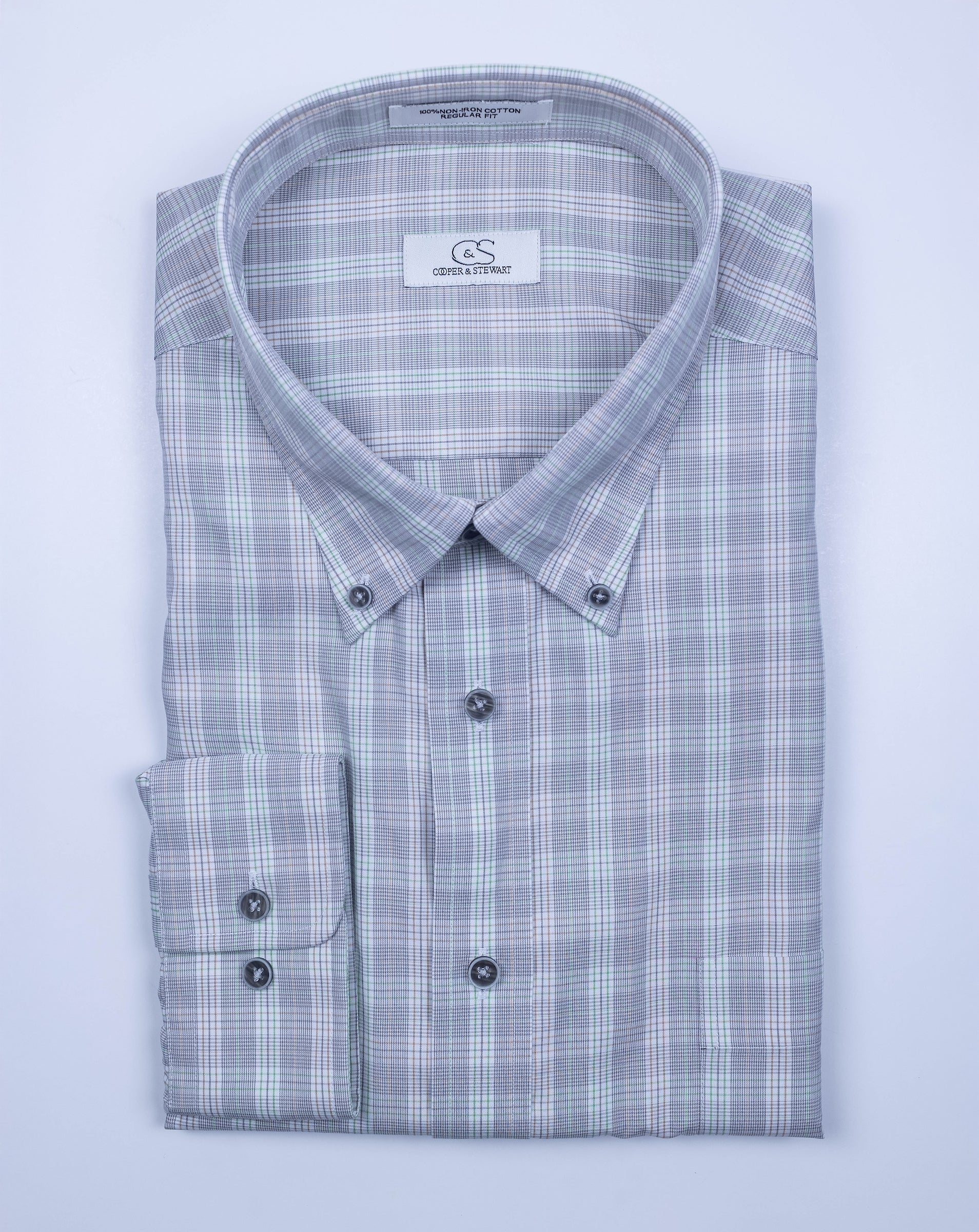 160 CF BD - FF Taupe/Lime Muted Plaid BD CF (Arriving Fall 25)