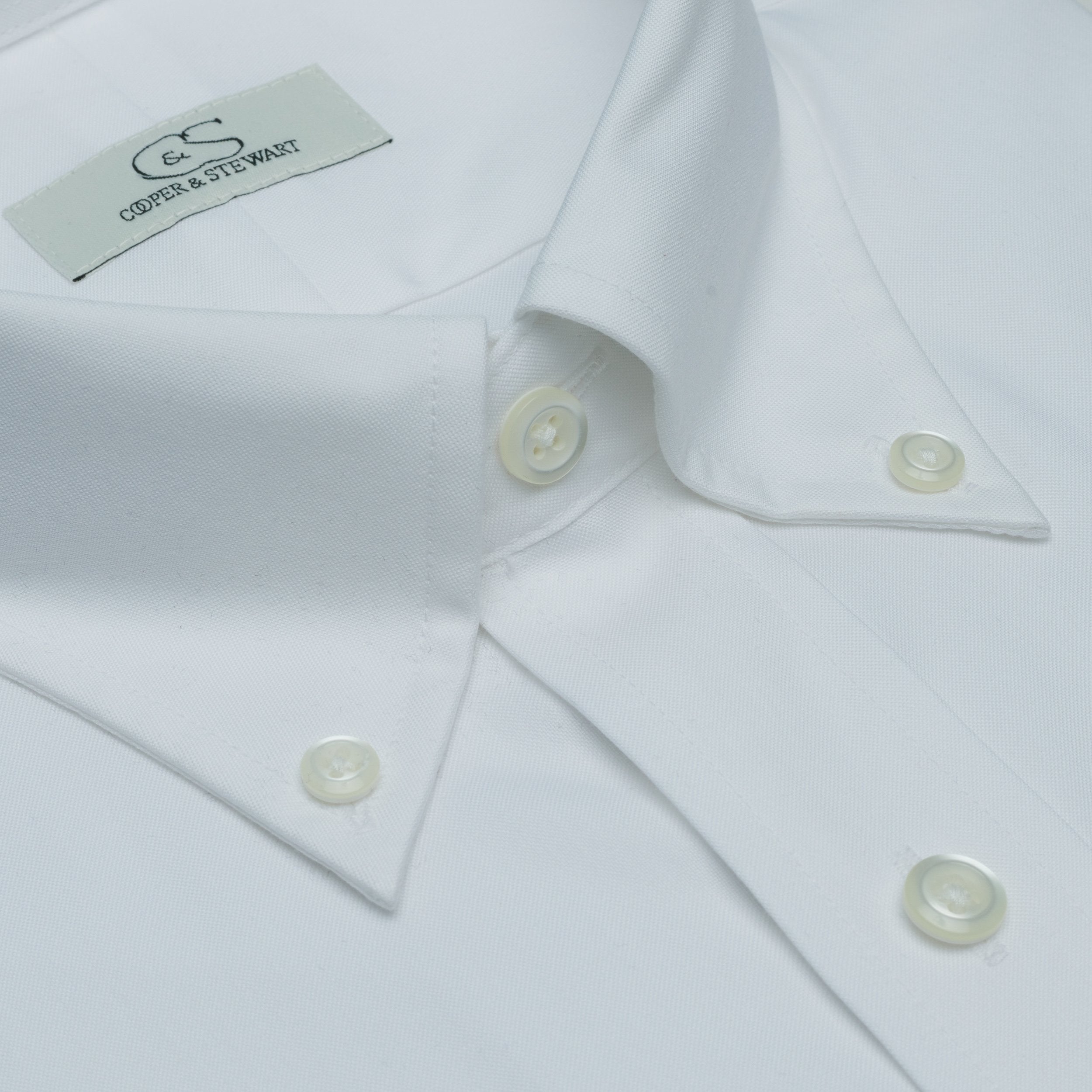 001 White-Button Down-Tailor Fit Best Dress Shirt 